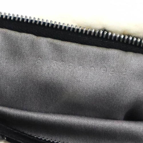 Borsa a tracolla originale FENDI Mamma Baguette bianco sporco/nero lana/pelle - e60117g - Foto 16 di 16
