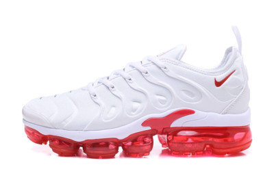 Nike Air Vapormax Plus TN White Red Sole Men`s