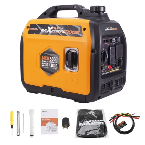 3.8KW Portable Inverter Generator 47lb Low Noise Perfect for Construction Travel