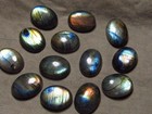 6x4 MM OVAL CABOCHON CUT LABRADORITE RAINBOW EFFECT 5 PC SET