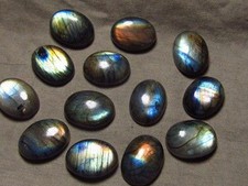 6x4 MM OVAL CABOCHON CUT LABRADORITE RAINBOW EFFECT 5 PC SET