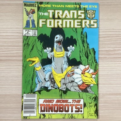 The Transformers #8 (Marvel, Sept 1985) And Now the Dinobots Authentic Newstand