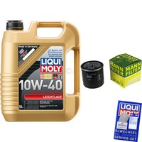 Mann Inspektionspaket 5L Liqui Moly 10W-40 FüR Opel Zafira A 1.8 16V 2.0