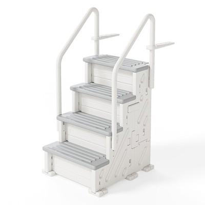 4 Steps Swimming Pool 67in Ladder Improve Stability for In/Outdoor Swimming Pool