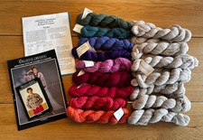 Vintage Fair Isle Knitting kit Flora Cardigan Shetland Wool Kaori O'Connor 80s