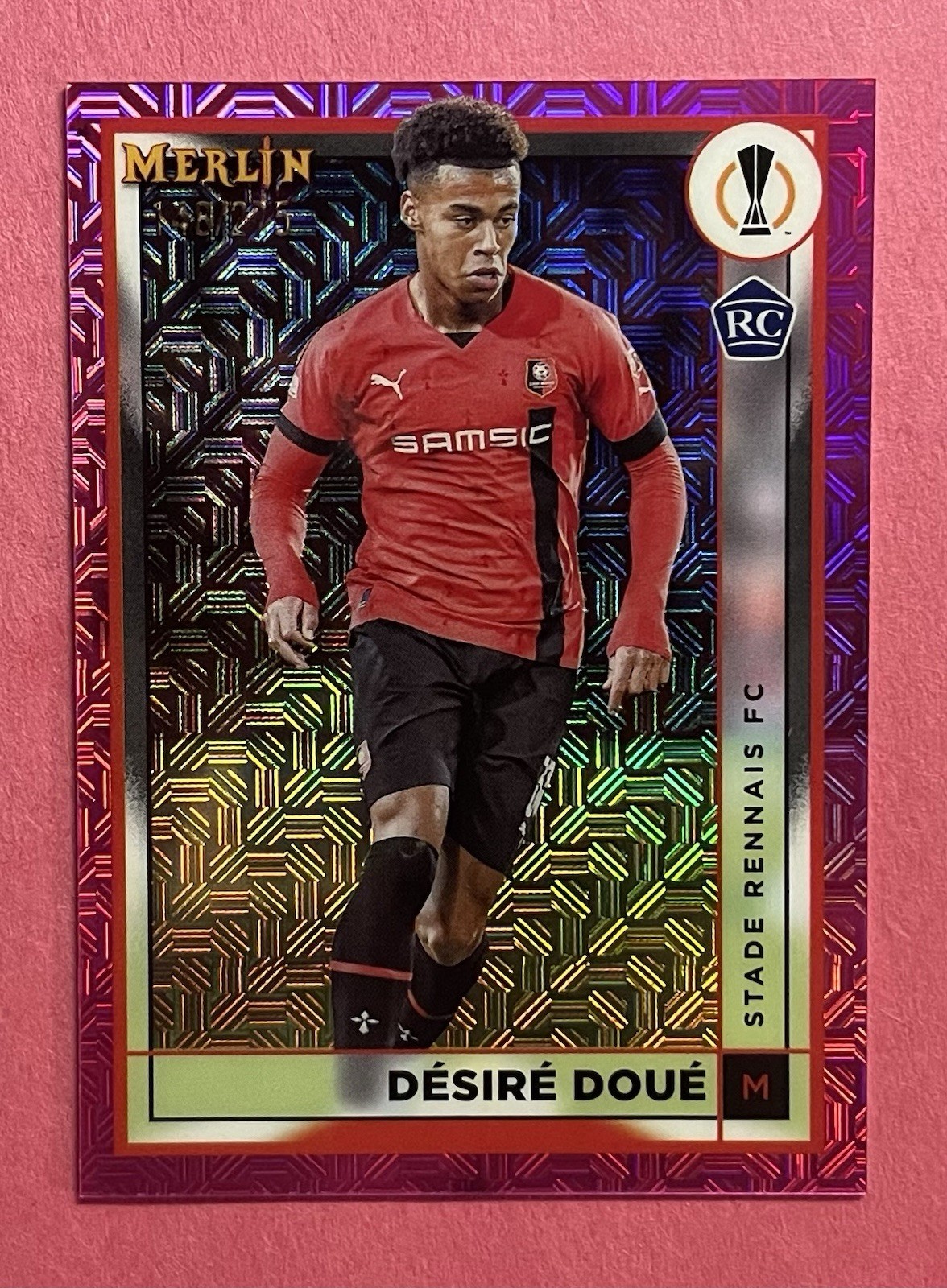 Desire Doue 🇫🇷 2022-23 Topps Merlin UCC Pink Mojo #d /275 RC