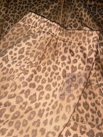 Victoria's Secret Pink Leopard Campus FZ Hoodie + Campus Pants Set Foil L XL NWT