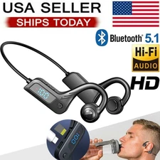 Bluetooth 5.3 Bone Conduction Headphones Wireless Earbuds Sport Headset