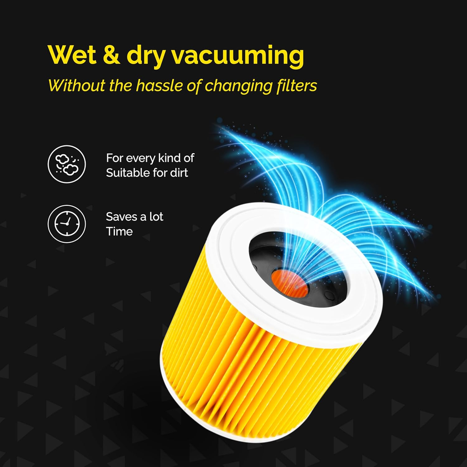 3 PCS Filtre Aspirateur Pour Karche,Filtre à Cartouche Pour Filtre