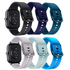 6 Pack Bands for Amazfit GTS 4/4 Mini/3/2/2e/2 Mini - Soft Silicone Sport Rep...