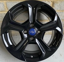 GENUINE Ford Fiesta Ecoboost St180 Alloy Wheels X4  Mk7 GLOSS Black 17 Inch