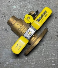 Webstone H-50414HV: The Isolator Uni-Flange Ball Valve Drain 1" SWT x Flange