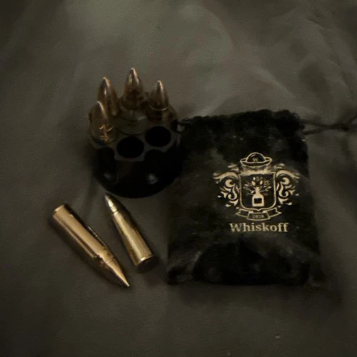 Whiskey Stones Gift Set Gold Chilling Bullet Ice Cube Gift Whiskoff