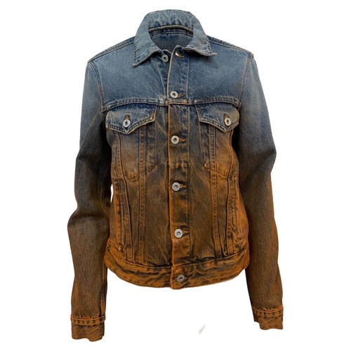 Off-White Degrade Denim Jacket In Denim Women Orange Size 40