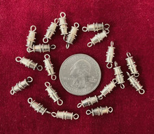 Posrebrzane zapięcia beczkowe - typ śrubowy - ilość 20