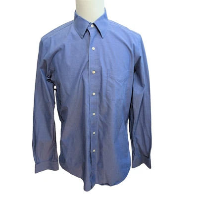 Chemise Brooks Brothers Milano L Bleu Supima Coton Manches Longues - Photo 1/4