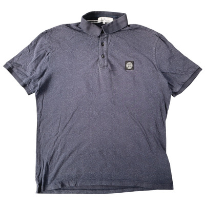 Stone Island Damen Poloshirt Größe 2XL Blau Statisch Kurzarm Kragen