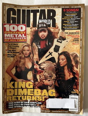 GUITAR WORLD MAGAZINE-March 2004-Dimebag Darrell-Tony Iommi-Randy Rhoads