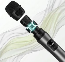 2 Professional Wireless Microphones - 40Hr Battery - 262ft Range - Studio Sound