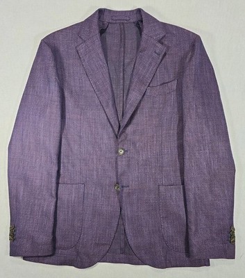 NWOT Spada Roma Mens Purple Textured Blazer Jacket Size EU52/US42 Made In Italy 