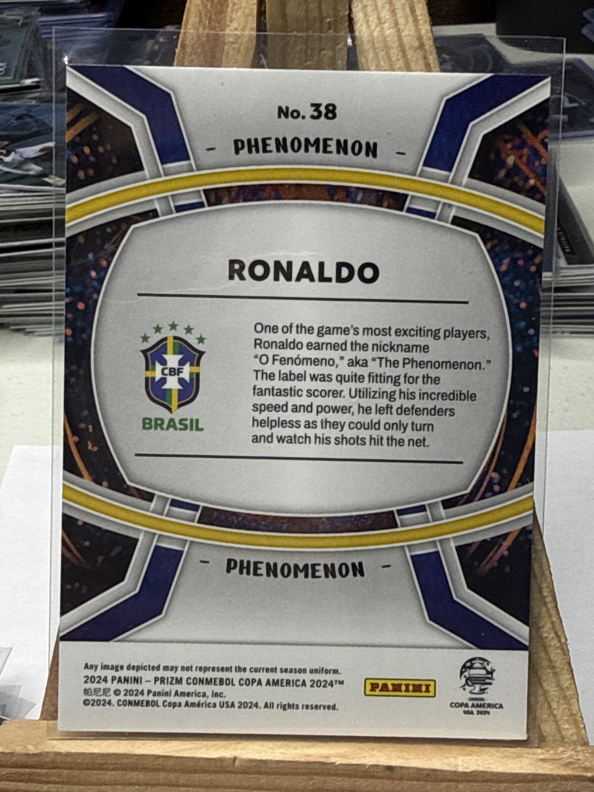 2024 Panini Prizm CONMEBOL Copa America #38 Ronaldo Phenomenon view 2