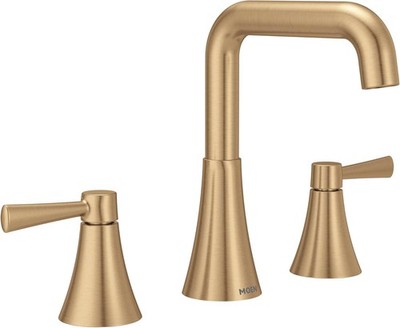 Moen 84026BZG Ronan Bronzed Gold Two-Handle Widespread Bathroom Faucet