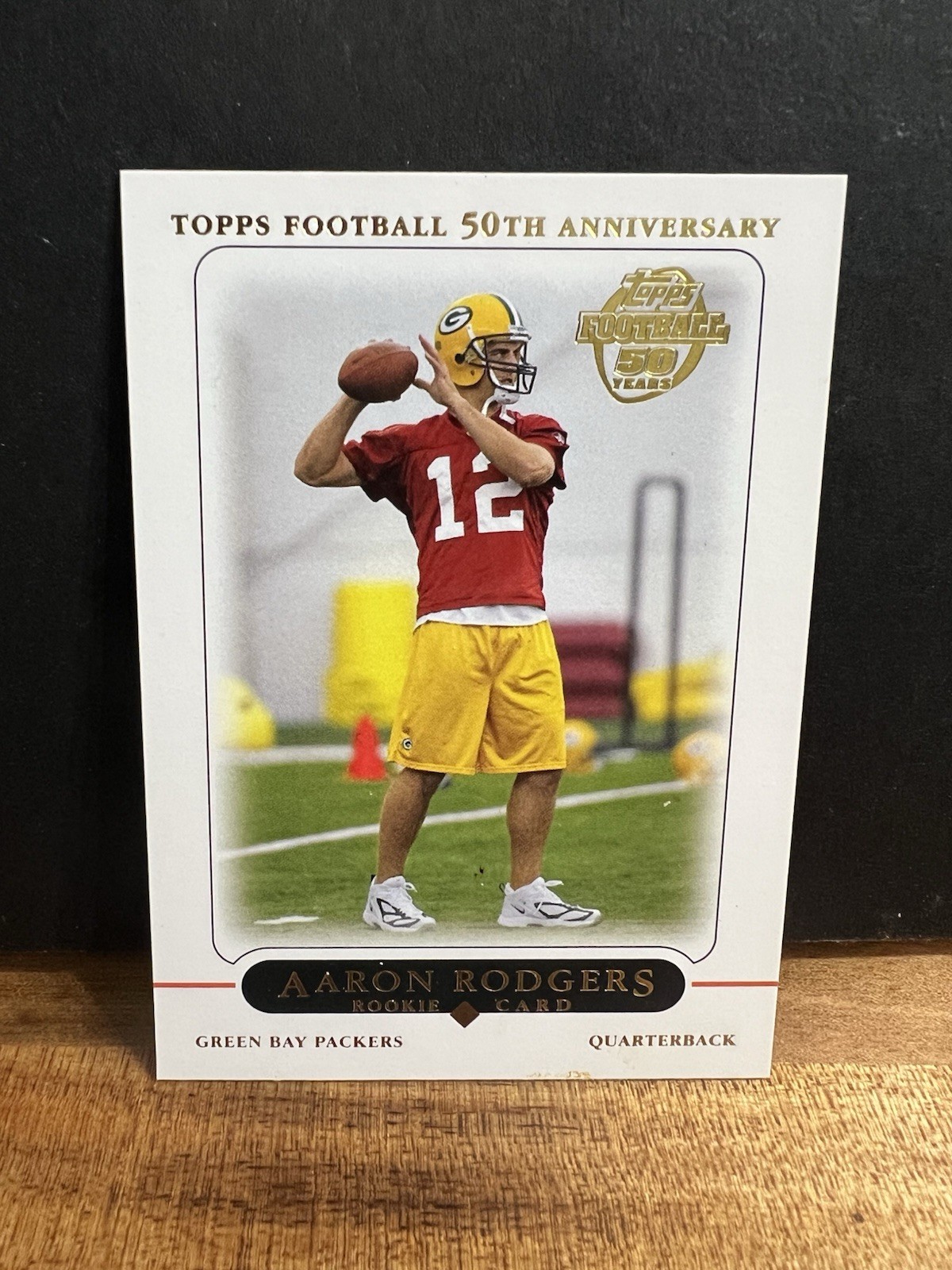 Aaron Rodgers 2005 Topps Rookie Football Card Green Bay Packers