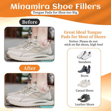 2 Pcs Tongue Pads for Shoes, Non-Slip Tongue Cushion Insert for Loose Shoes, ...