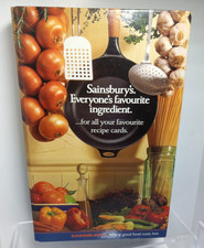 Vintage Sainsburys Recipe Card Binder 20+ RECIPES 1990s Cooking Food Sainsbury's