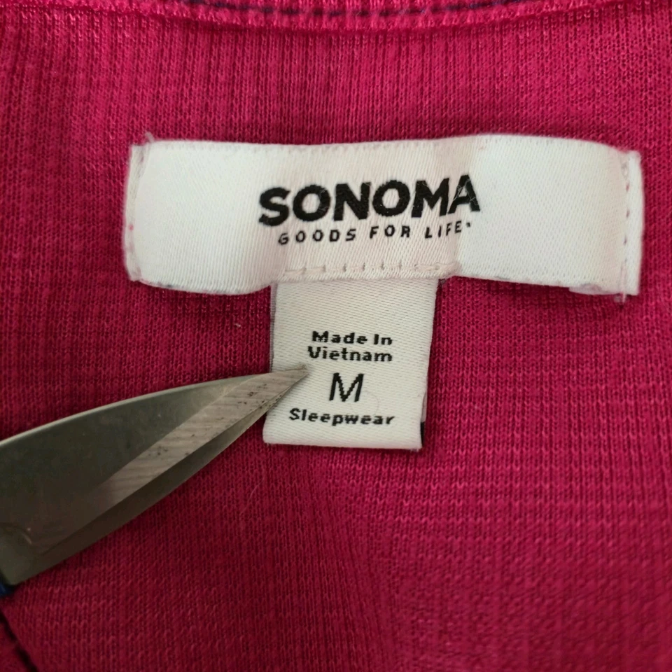 Conjunto de Roupa de Dormir Soma M | Top Henley Térmico Rosa Quente + Calça Pijama Xadrez Flanela - Imagem 3 de 4