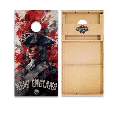 Cornhole Boards New England WSOC Size Foldable Legs Portable Lawn Game
