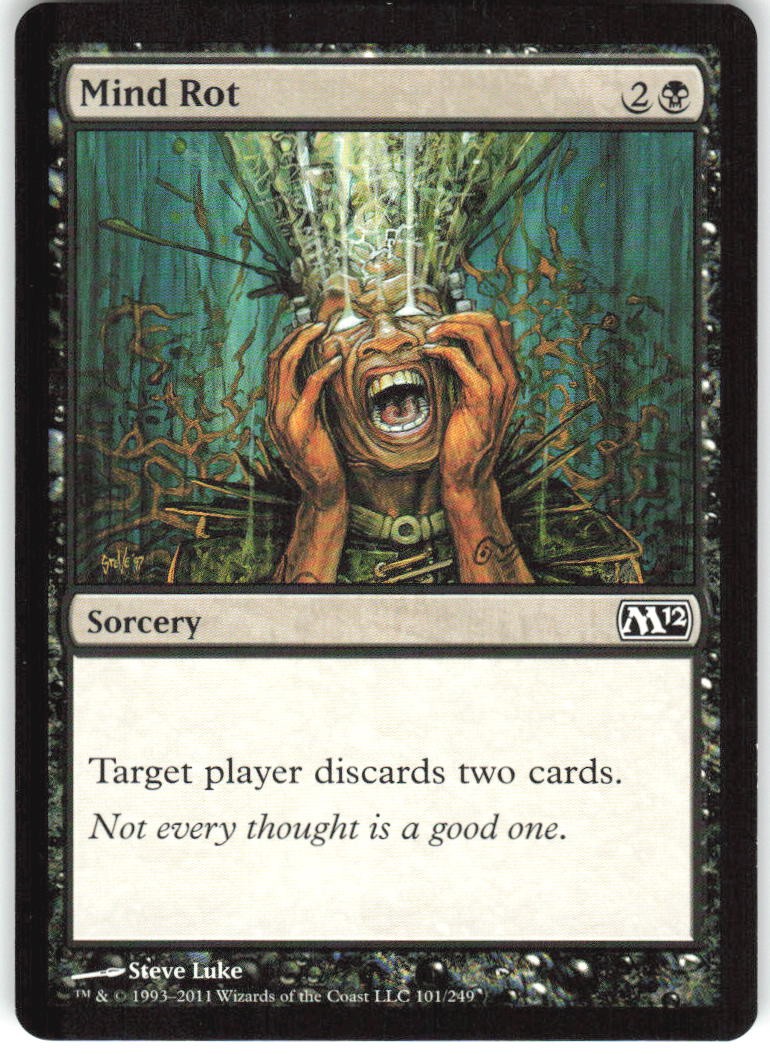 Mind Rot 101 Magic 2012 (M12) Magic: The Gathering LP MTG English Card