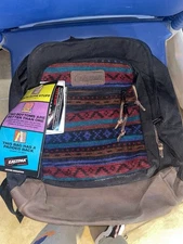 NEW VINTAGE Eastpak Aztec Sante Fe Pak'R Suede Bottom Backpack Made in USA NWT