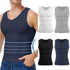 Men Body Shaper Slimming Tummy Vest Compression Shirt Thermal Tank Top Shapewear