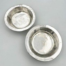 PAIR ARTS & CRAFTS BOWLS SILVER PLATE KESWICK SCHOOL OF INDUSTRIAL ARTS