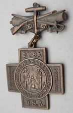 Spanish American War SAW 1898-1902 Veterans Numbered Medal