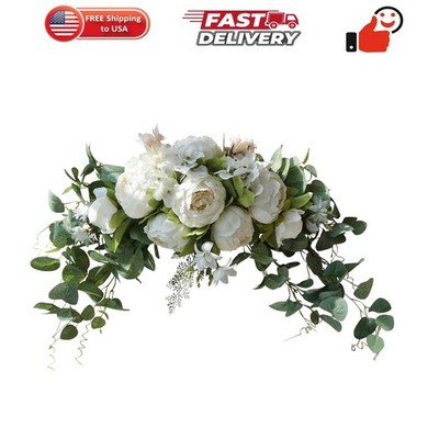Wedding Arch Flowers, 30 Inch Rustic Artificial Floral Swag for Door Lintel, ...