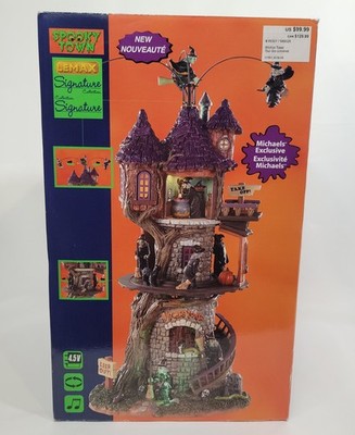 Lemax WITCHES TOWER  Spooky Town Halloween Village Sights & Sounds