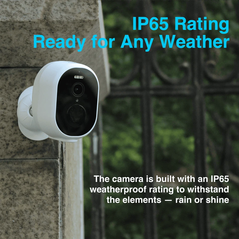 WiFi6 Dual Band Wireless Security Camera System Battery Powered 4MP In/Outdoor - Image 4 of 4