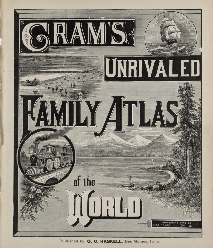 1883 GEORGIA - SOUTH CAROLINA - ALABAMA  Map ORIGINAL (19x12)  CHARLESTON - Image 4 of 4