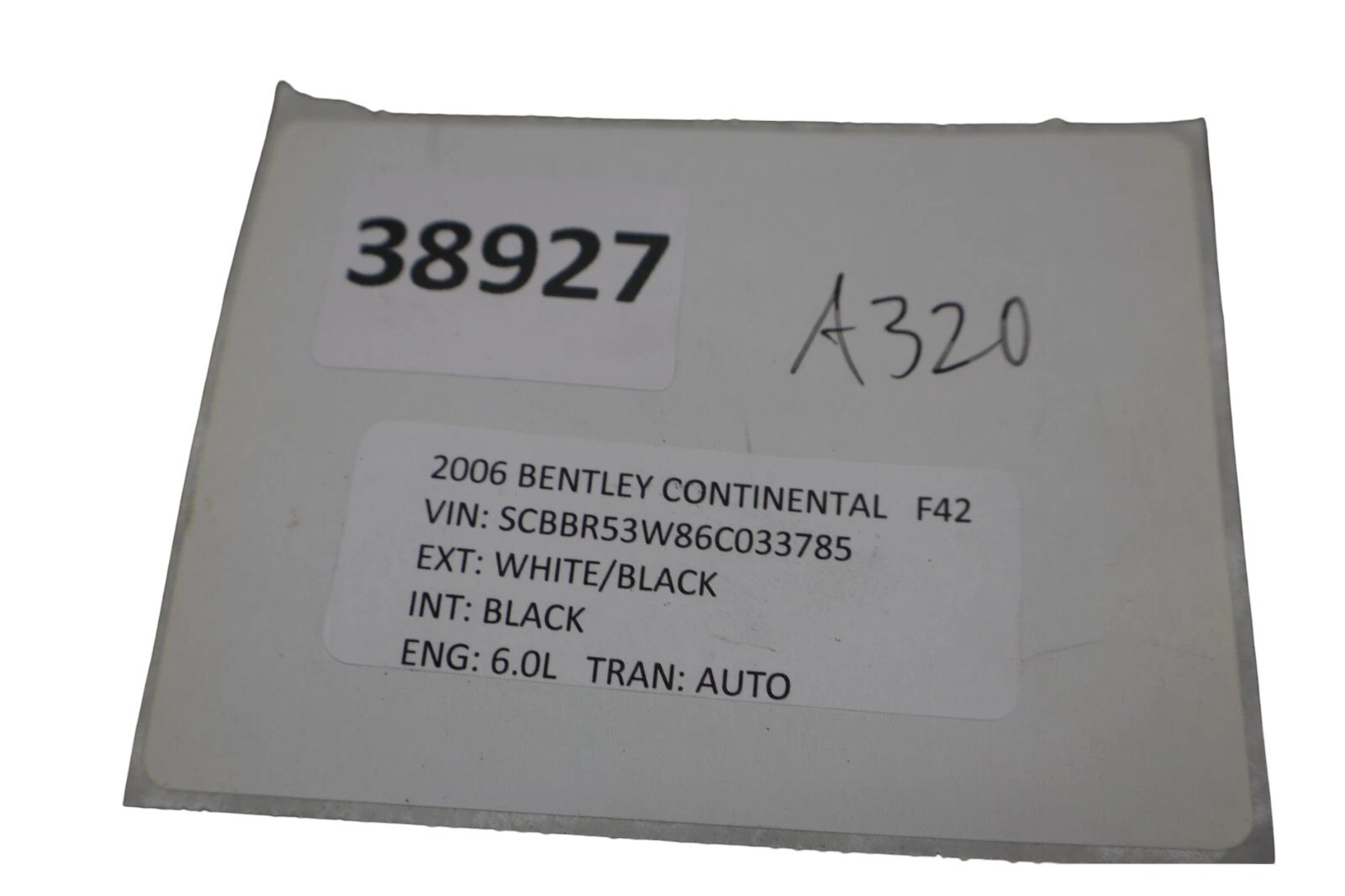 06-12 Bentley Continental Front Right Door Lock Latch Key Go Actuator Black Oem