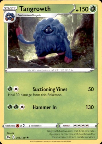 Pokemon Tangrowth 5/159 Crown Zenith Non-Holo 2 Card Lot