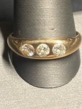 MEN'S 14K YELLOW GOLD O.75 CARAT DIAMOND RING SIZE 12.5