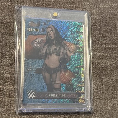 2025 Topps Chrome WWE x Cactus Jack Aqua Shimmer Refractor #73 Cora Jade /199
