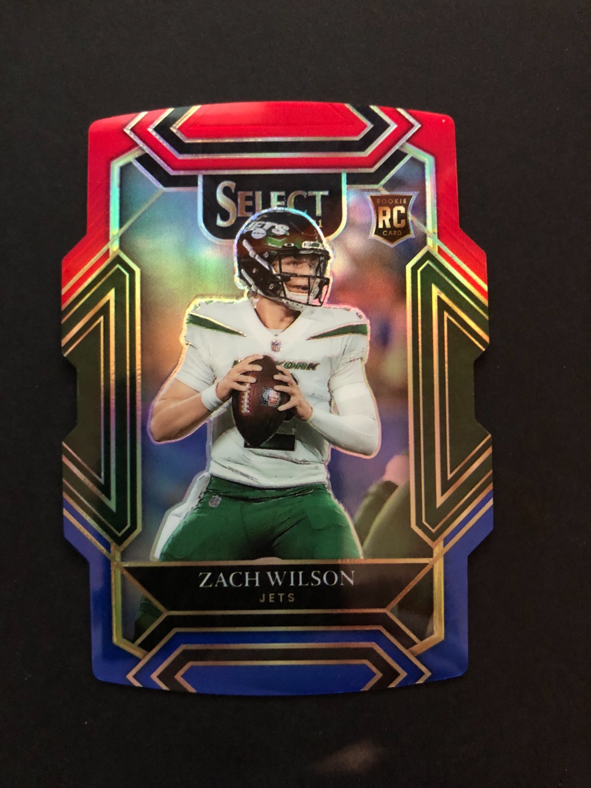 2021 Select #244 Zach Wilson Club Level Red Blue Die Cut RC