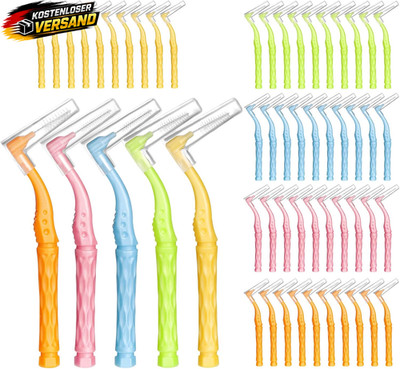 Interdentalbürsten 50er Set für gründliche Zahnzwischenraumreinigung in 5 Größen