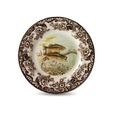 Spode Woodland Bass Salad Plate 8" Fine Earthenware Made in England Game Fish