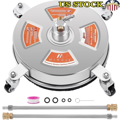 #ad 14 inch Power Washer Surface Cleaner 4000 PSI High Pressure Attachment W Wheels $64.83