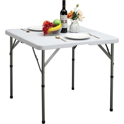 Klapptisch quadratisch 87cm Wetterfest camping Tisch Gartentisch Klappbar