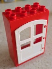 LEGO DUPLO - MURO ROSSO PORTA BIANCA - 10593 - STAZIONE DEI POMPIERI - VINTAGE